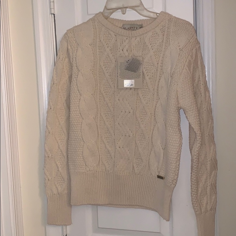 Blarney Aran Original Laura Cropped Sweater